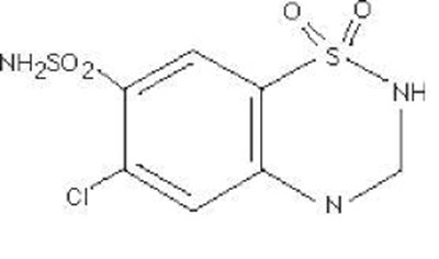 Structural Formula Of Hydrochlorothiazide (Image 2)