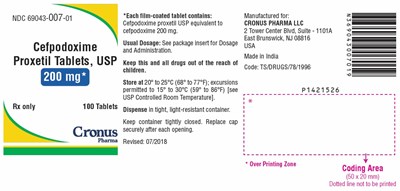 cefpodoxime-fig2.jpg PACKAGE LABEL-PRINCIPAL DISPLAY PANEL - 200 mg (100 Tablet Bottle) - cefpodoxime fig2