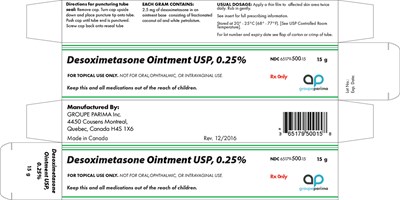 Desoximetasone Ointment Usp, 0.25% 15g Pack (Desoint02515g)