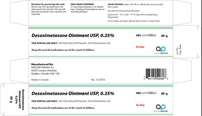 Desoximetasone Ointment Usp, 0.25% 60g Pack (Desoint02560g)