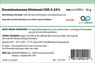 Desoximetasone Ointment Usp, 0.25% 15g Label (Tube15g)