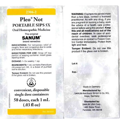 PRINCIPAL DISPLAY PANEL - 1 mL Vial Label - pleo not sip 01