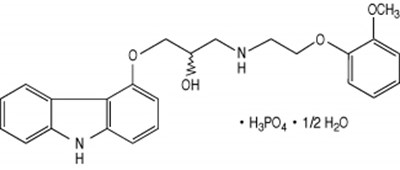coreg-cr-chem-struc - carvedilol phosphate extended release spl graphic 01