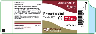 phenobarbital-05.jpg Principal Display Panel - 97.2 mg Tablet Bottle Label - phenobarbital 05