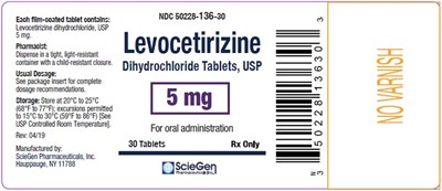levocetirizine-5mg-30ct.jpg PACKAGE LABEL-PRINCIPAL DISPLAY PANEL - 100 mg (30 Tablets Bottle) - levocetirizine 5mg 30ct