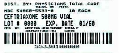 Image Of 500 mg Package Label (5533)