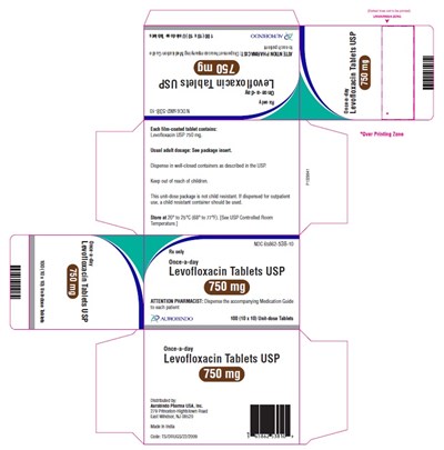 levofloxacin-fig6.jpg PACKAGE LABEL-PRINCIPAL DISPLAY PANEL - 750 mg Blister Carton (10 x 10 Unit-dose) - levofloxacin fig6