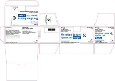 PRINCIPAL DISPLAY PANEL - 15 mg/mL Syringe Carton - morphine 27