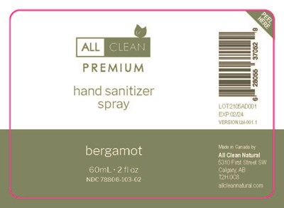 front - ACN Premium Bergamot USA Double Peel Label Page 1