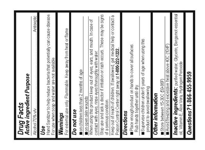 back - ACN Premium Bergamot USA Double Peel Label Page 2