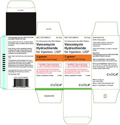 Principal Display Panel - 5 gram Bottle Carton - vancomycin 02
