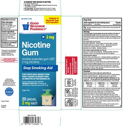 Nicotine Polacrilex 2 mg (nicotine) (Nicotine 2 mg Original Uncoated Usp Gum 1)