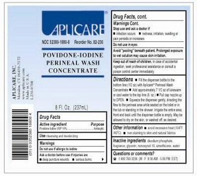 Perineal Wash Label (82230lbl)