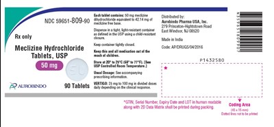PACKAGE LABEL-PRINCIPAL DISPLAY PANEL - 50 mg (100 Tablets Bottle) - meclazine fig3