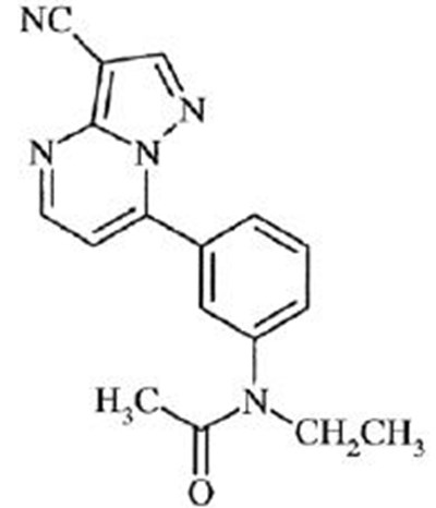 zaleplon-str.jpg Chemical Structure - zaleplon str