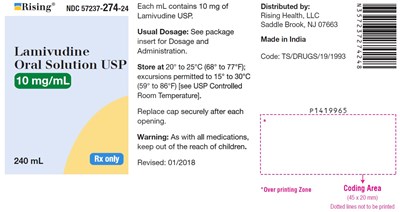 lamivudine-figure2.jpg PACKAGE LABEL-PRINCIPAL DISPLAY PANEL -10 mg/mL (240 mL Bottle Label) - lamivudine figure2