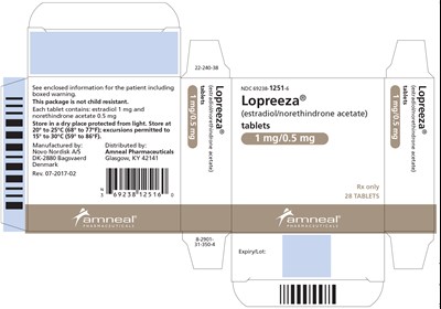 Hd Carton (Lopreeza Estradiol Norethindrone Acetate Tablets 14)