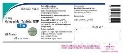 haloperidol-fig5.jpg PACKAGE LABEL.PRINCIPAL DISPLAY PANEL - 10 mg (100 Tablets Bottle) - haloperidol fig5