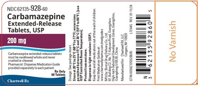 "image Description" (Carbamazepine Er Tabs 200mg Bottle Label)
