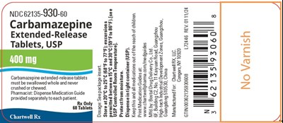 "image Description" (Carbamazepine Er Tabs 400mg Bottle Label)