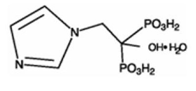 Zoledronic Acid Monohydrate Chemical Structure (Zoledronic Acid Str)