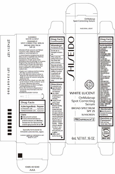 shiseido-01.jpg PRINCIPAL DISPLAY PANEL - 4 mL Bottle Carton - Natural Light - shiseido 01