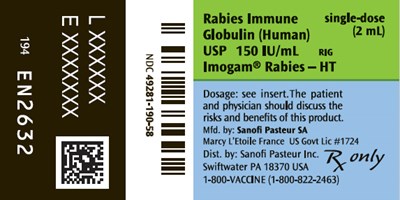 imogam-01.jpg PRINCIPAL DISPLAY PANEL - 2 mL Vial Label - imogam 01