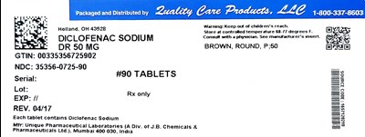 image description - DiclofenacSodiumDR50mgUnique