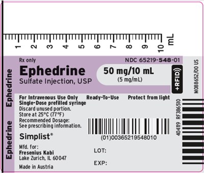 Package Label (PRINCIPAL DISPLAY – Ephedrine Sulfate 10 mL RFID Syringe Label)