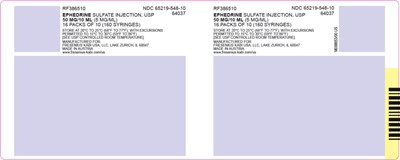 Package Label (PRINCIPAL DISPLAY – Ephedrine Sulfate 10 mL RFID Shipper Label)