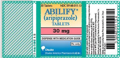 Abilify 30 mg Tablets - abilify 30mg bottle label