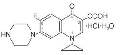Ciprofloxacin Chemical Structure (Image 01)