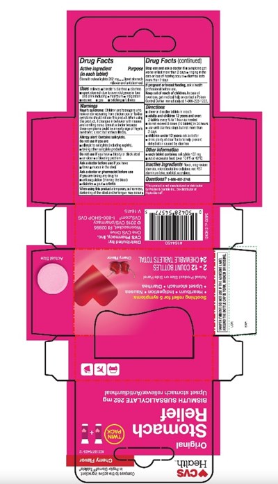 Cvs Health Cherry Flavor Bismuth Subsalicylate 24 Chewable Tablets (172gnp)