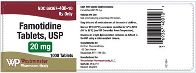 famotidine-02.jpg PRINCIPAL DISPLAY PANEL - 20 mg Tablet Bottle Label - famotidine 02