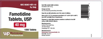 famotidine-03.jpg PRINCIPAL DISPLAY PANEL - 40 mg Tablet Bottle Label - famotidine 03