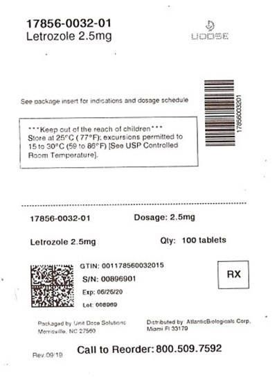 17856-0032-01.jpg LETROZOLE LABEL - 17856 0032 01