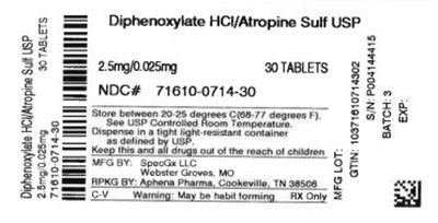 Bottle Label 2.5 mg/0.025 mg - 71610 0714 30