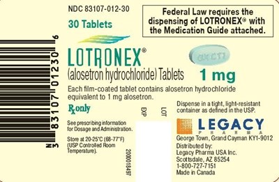 Principal Display Panel (Lotronex 1 mg Bottle Label)