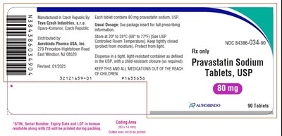pravastatin-fig2.jpg PACKAGE LABEL-PRINCIPAL DISPLAY PANEL - 80 mg (90 Tablets Bottle) - pravastatin fig2