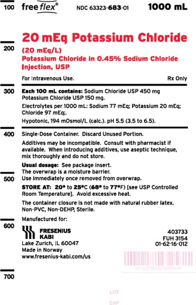 pot0g-0003-03.jpg PACKAGE LABEL - PRINCIPAL DISPLAY – Potassium Chloride in 0.45% Sodium Chloride Injection, USP Bag Label - pot0g 0003 03