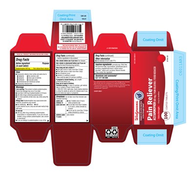 342r Walgreens Pain Reliever Carton Label 100s