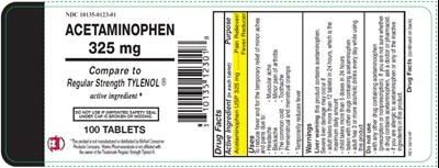 Principal Display Panelndc 10135-0123-01acetaminophen325 mg100 Tablets (Acetaminophen 325mg 01)