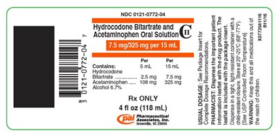 PRINCIPAL DISPLAY PANEL - 118 mL Bottle Label - hydrocodone 04