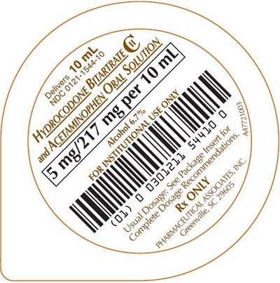 10 mL unit dose cup label - hydrocodone 06