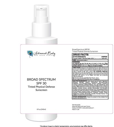 Advanced Body And Laser Center Broad Spectrum Spf 30 Tinted Physical Defense Sunscreen  8 Fl Oz (240ml) (81728 0624 1)