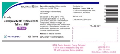 chlorpromazine-fig2.jpg PACKAGE LABEL-PRINCIPAL DISPLAY PANEL - 25 mg (100 Tablet Bottle) - chlorpromazine fig2
