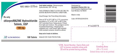 chlorpromazine-fig4.jpg PACKAGE LABEL-PRINCIPAL DISPLAY PANEL - 100 mg (100 Tablet Bottle) - chlorpromazine fig4