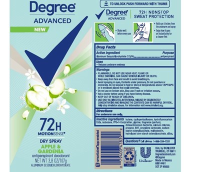 Degree Apple Gardenia Dry Spray Ap Deo (Degreeapplegardeniadrysprayapdeo)