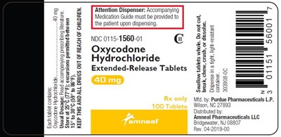 40 mg Bottle Label - oxycodone hydrochloride extended release tablets 7