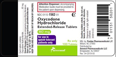 80 mg Bottle Label - oxycodone hydrochloride extended release tablets 9